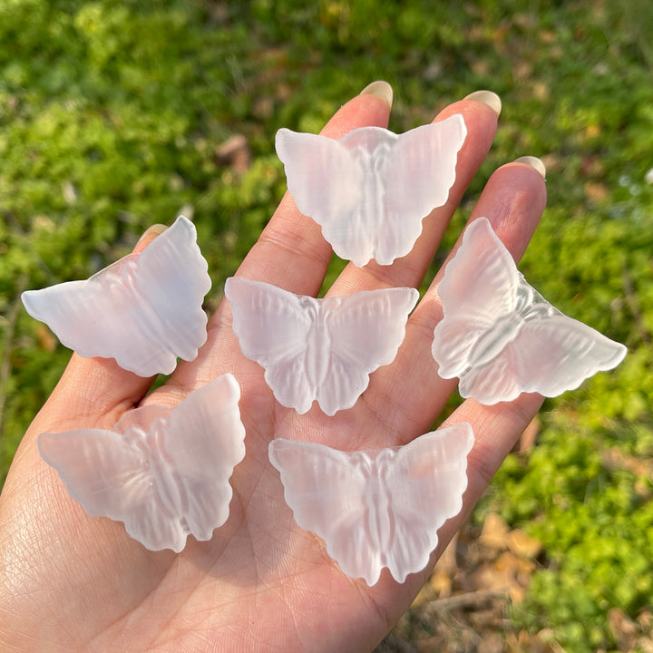 Natural Crystal Carving Selenite Butterfly