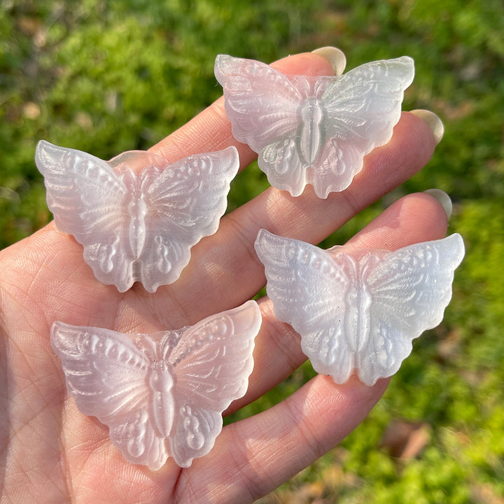 Natural Crystal Carving Selenite Butterfly