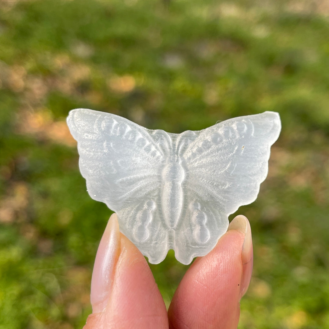 Natural Crystal Carving Selenite Butterfly