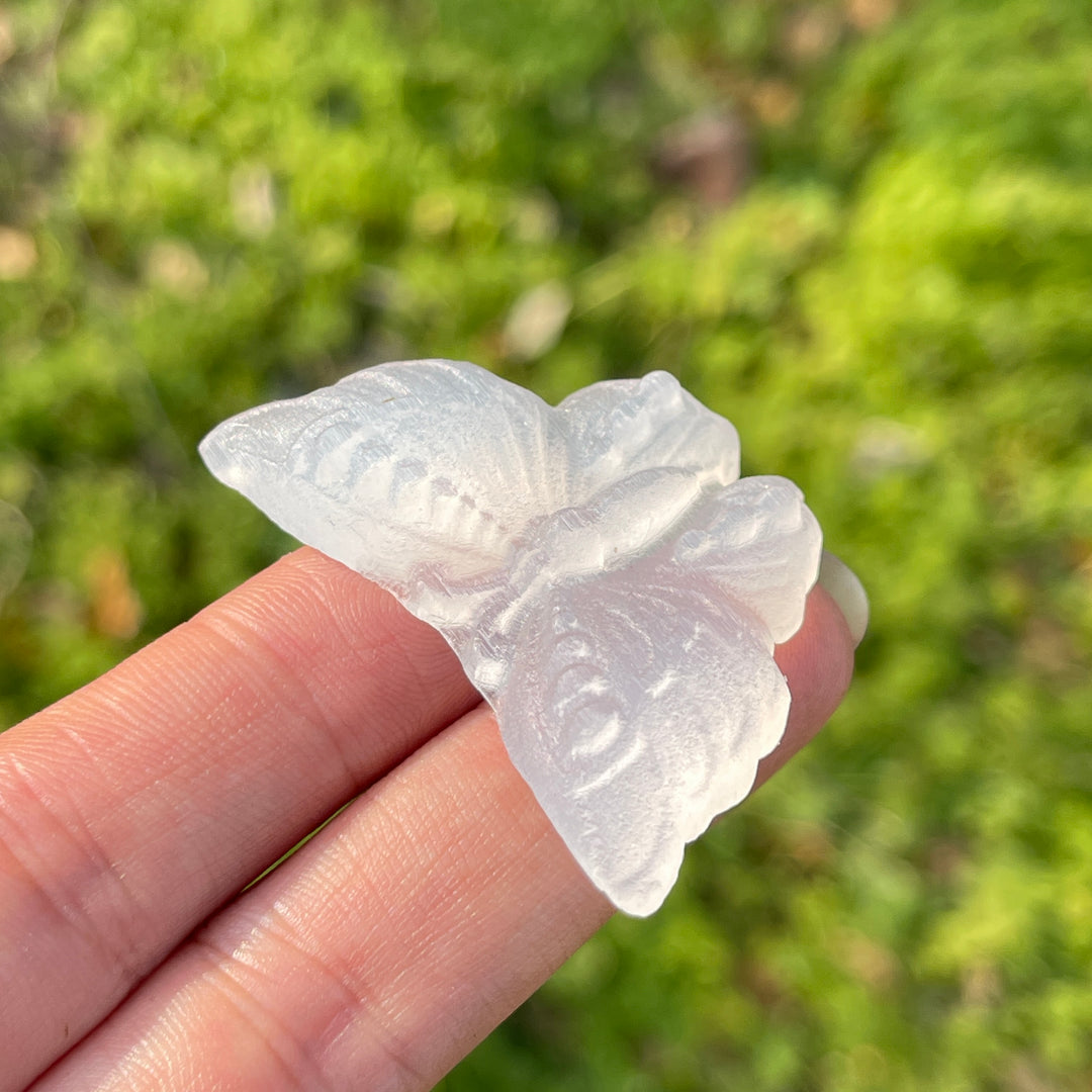 Natural Crystal Carving Selenite Butterfly