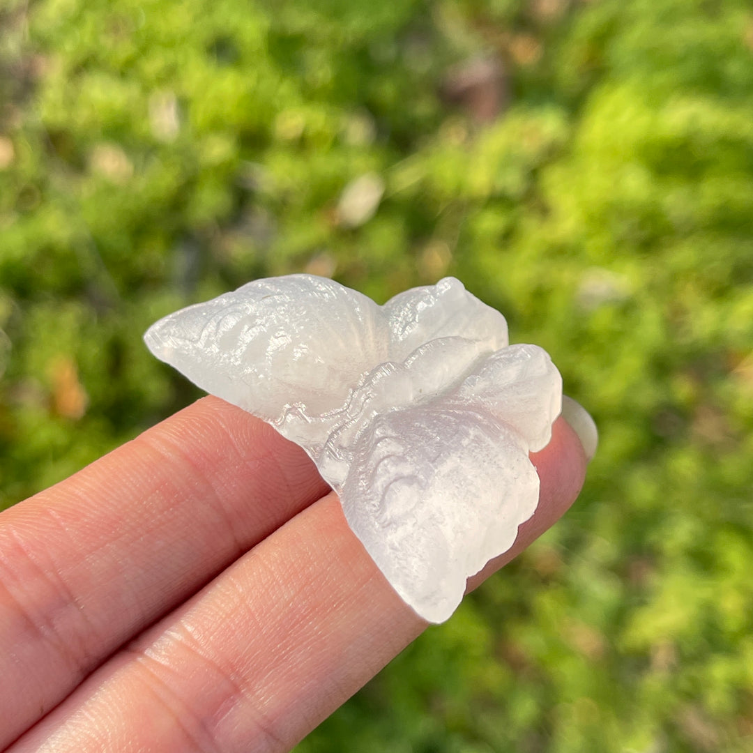 Natural Crystal Carving Selenite Butterfly
