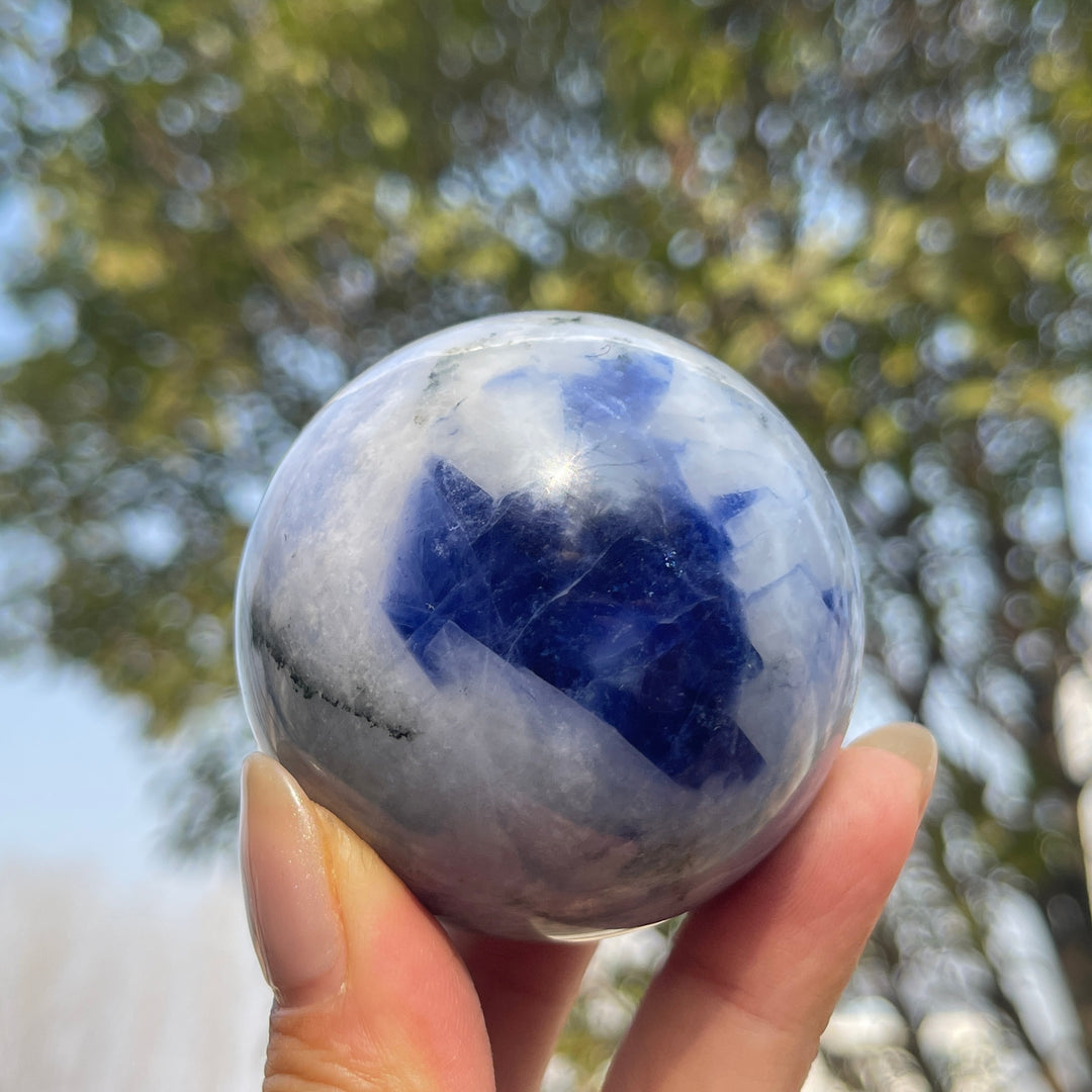 Natural Crystal Sodalite Sphere