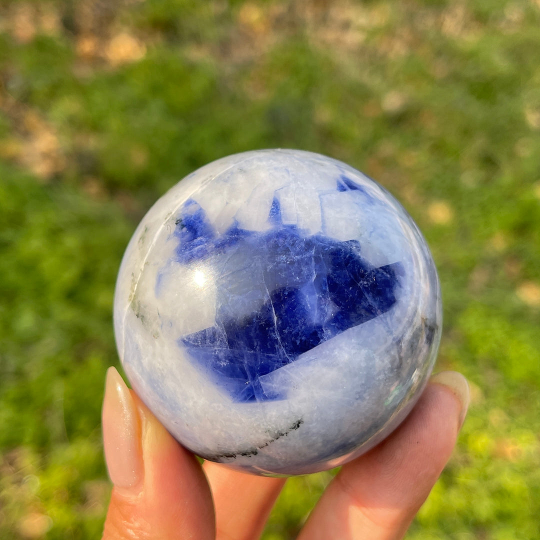 Natural Crystal Sodalite Sphere