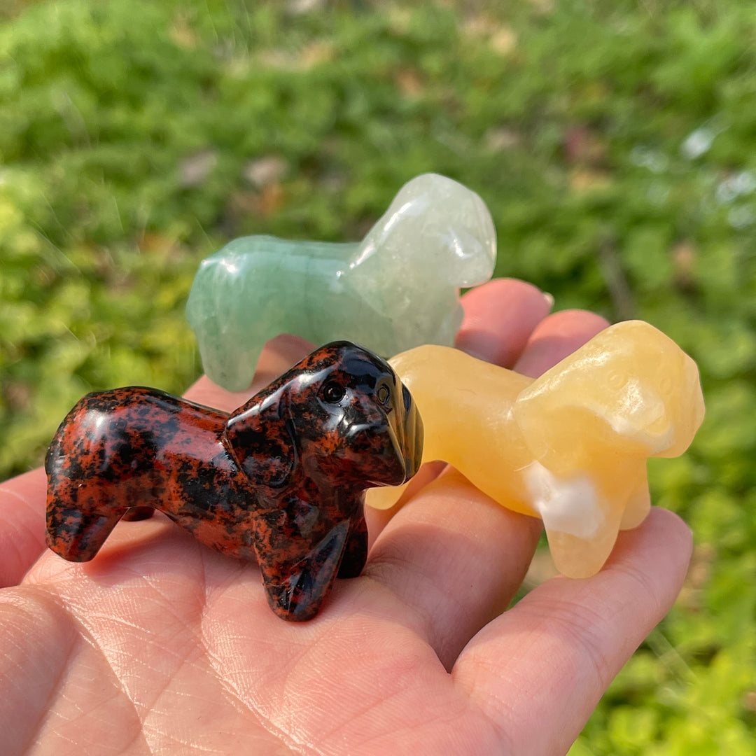 Natural Crystal Carving Dachshund