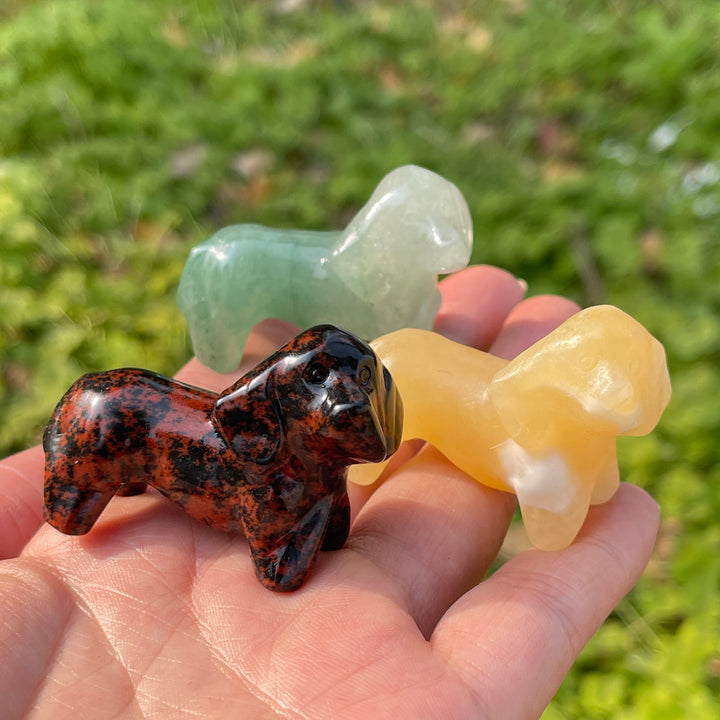 Natural Crystal Carving Dachshund