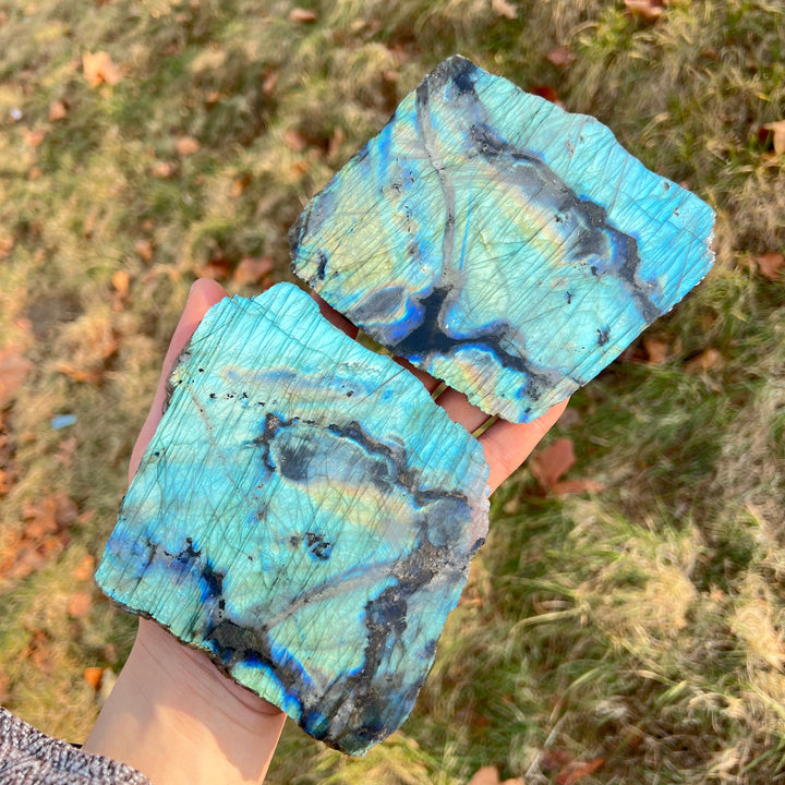 Natural Labradorite Slice