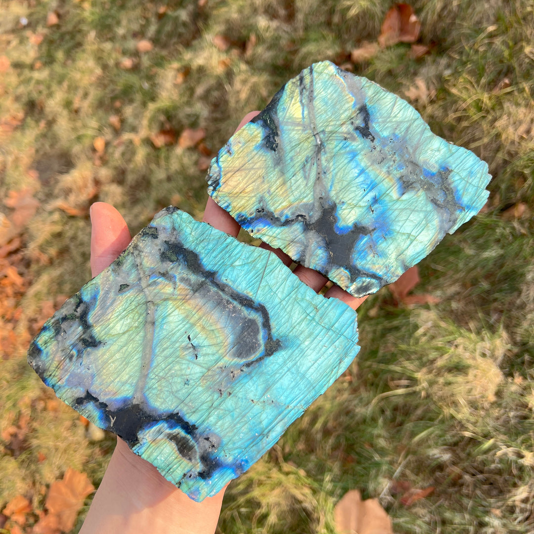 Natural Labradorite Slice