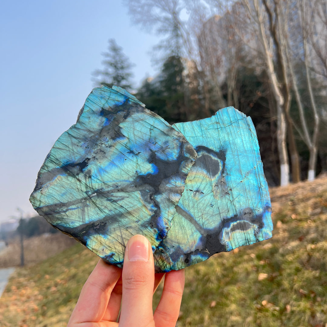 Natural Labradorite Slice