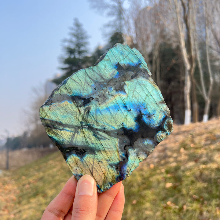 Natural Labradorite Slice