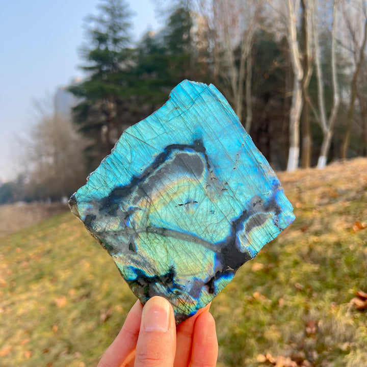 Natural Labradorite Slice
