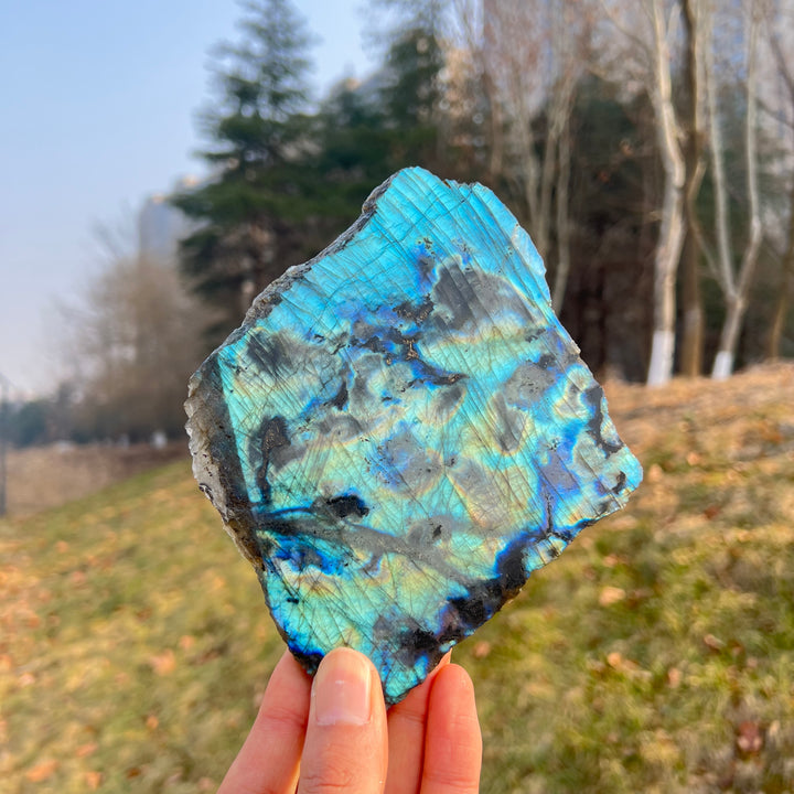 Natural Labradorite Slice