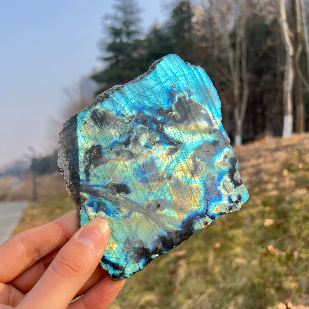 Natural Labradorite Slice