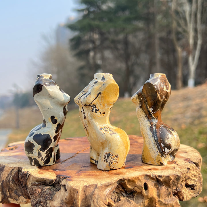 Natural Crystal carving Picture Jasper Goddess Model