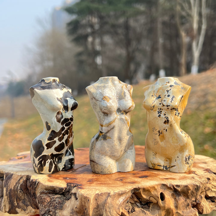 Natural Crystal carving Picture Jasper Goddess Model