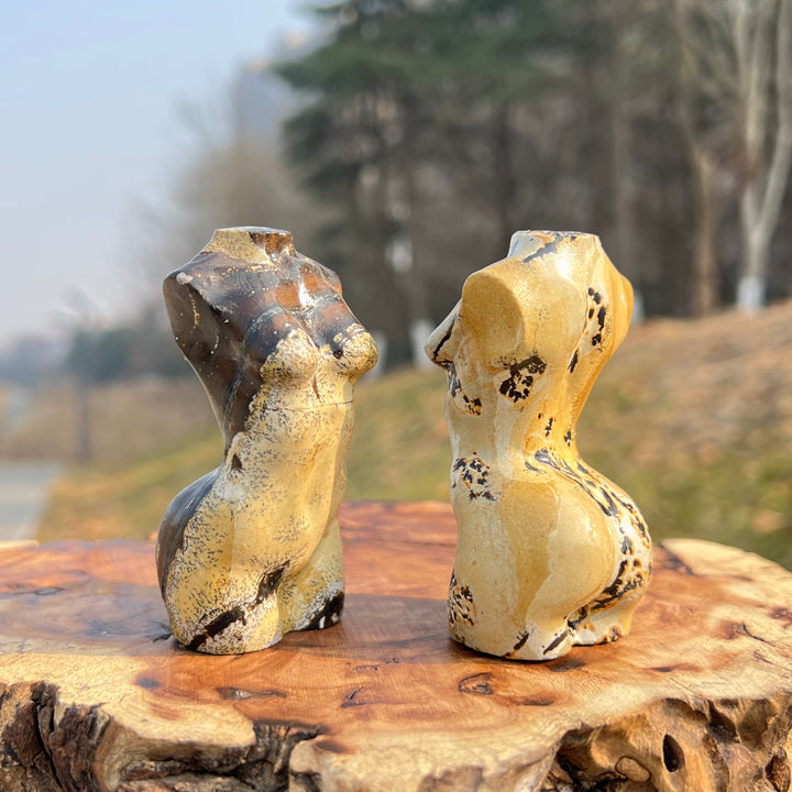 Natural Crystal carving Picture Jasper Goddess Model