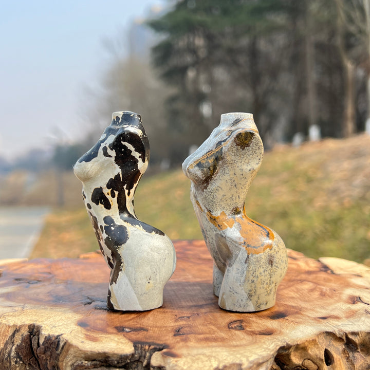 Natural Crystal carving Picture Jasper Goddess Model