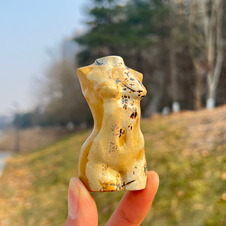 Natural Crystal carving Picture Jasper Goddess Model