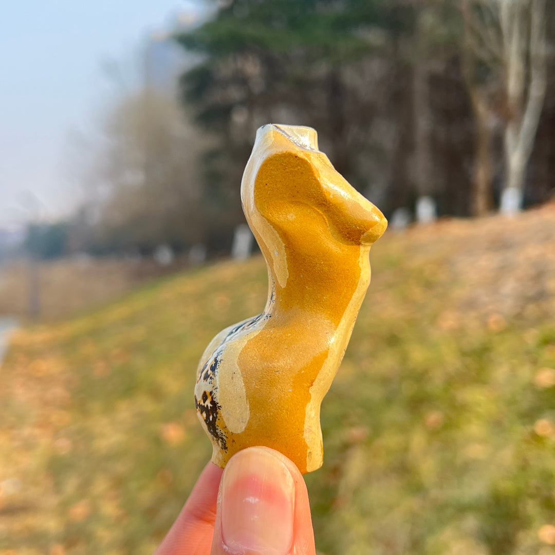Natural Crystal carving Picture Jasper Goddess Model