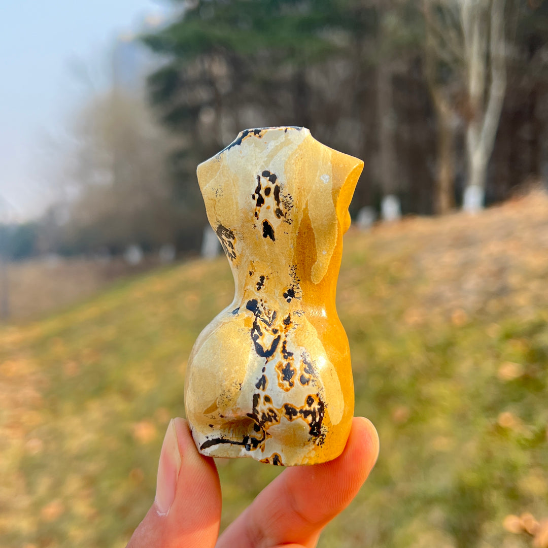 Natural Crystal carving Picture Jasper Goddess Model