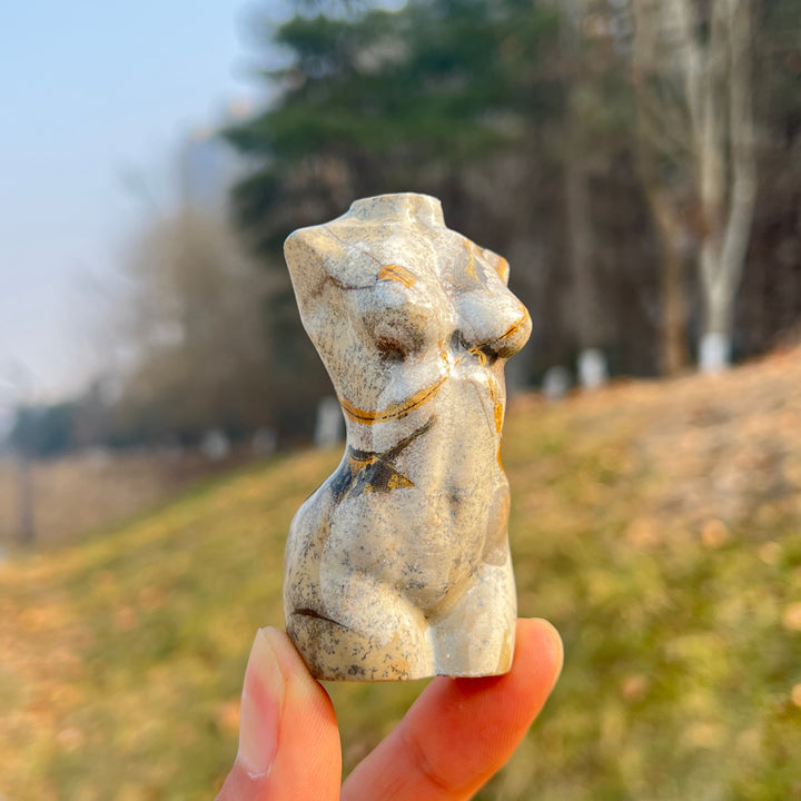 Natural Crystal carving Picture Jasper Goddess Model