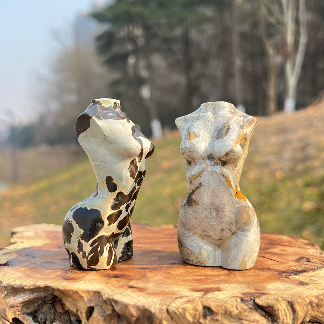 Natural Crystal carving Picture Jasper Goddess Model