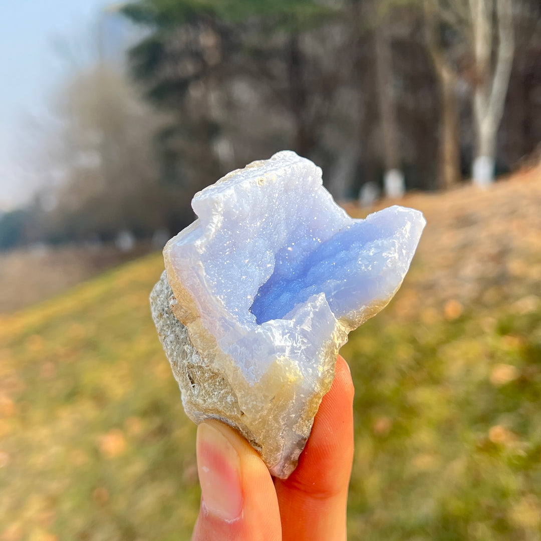 Natural Crystal Blue Lace Agate Raw