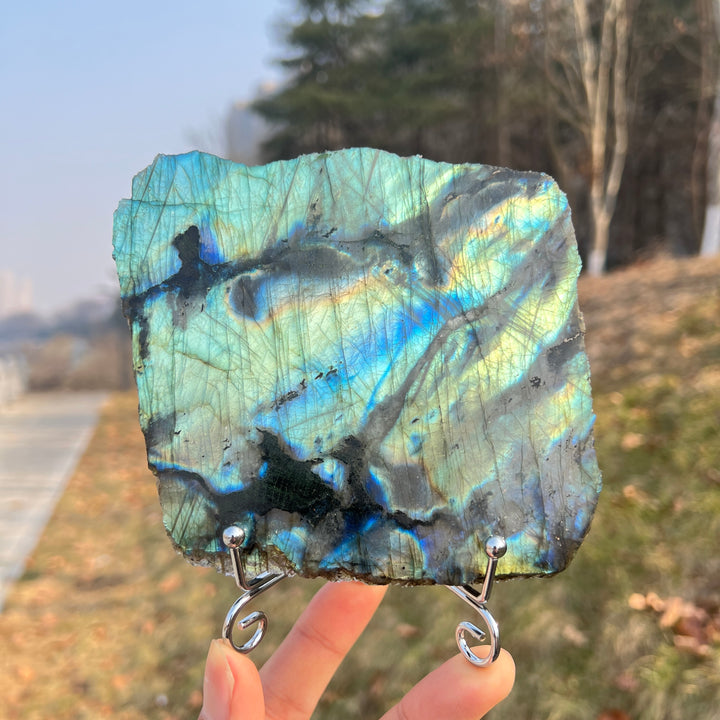 Natural Labradorite Slice