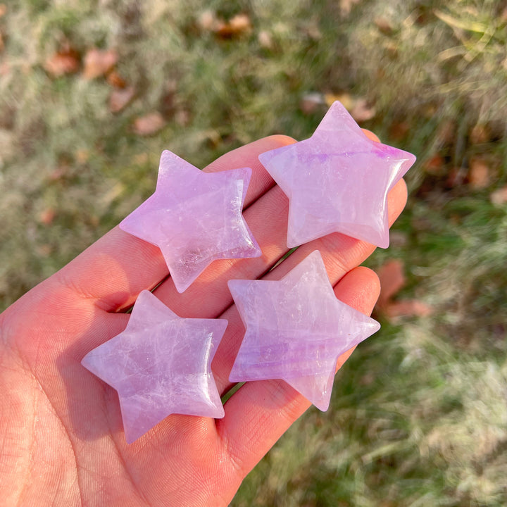 Natural Crystal Carving Lavender Amethyst Star