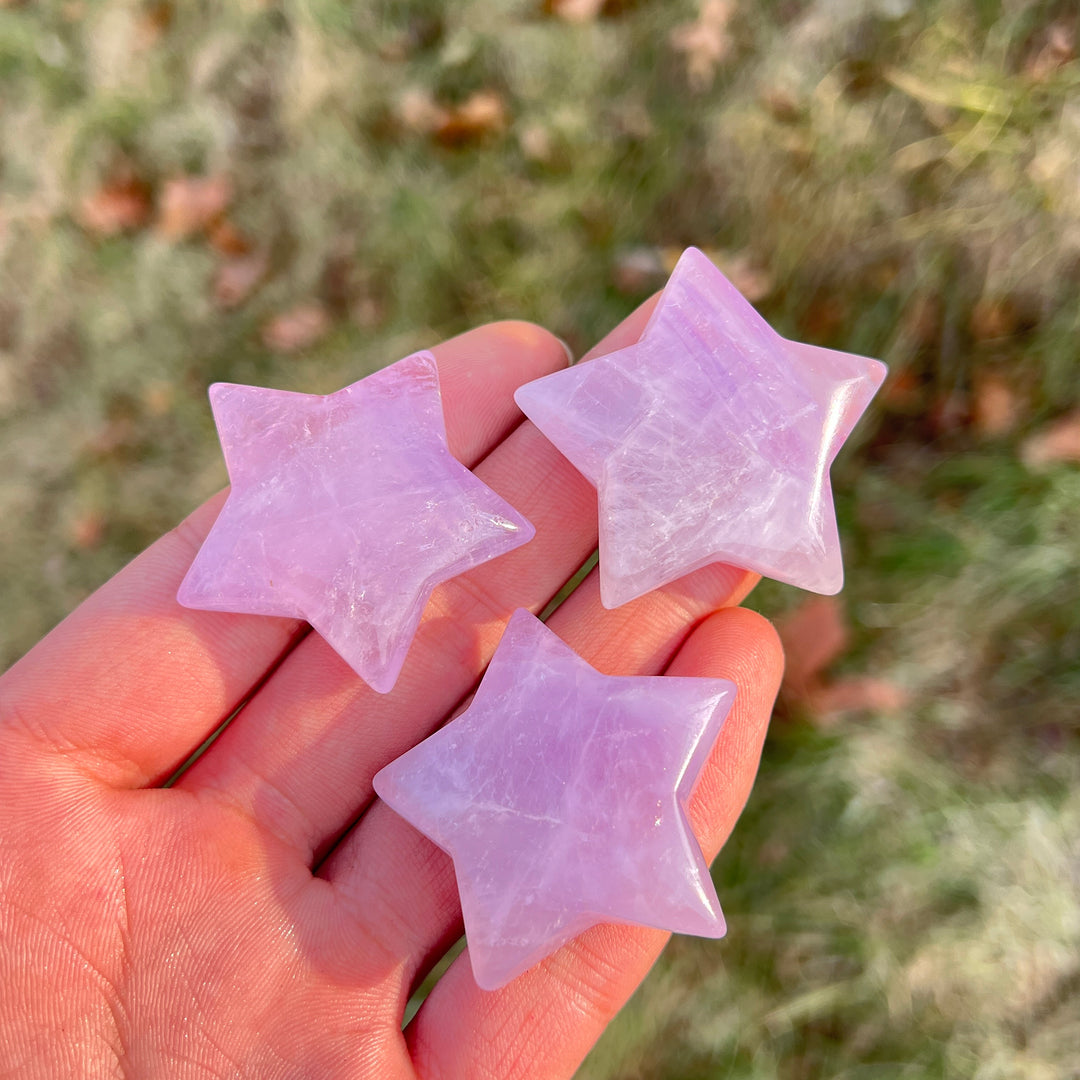 Natural Crystal Carving Lavender Amethyst Star