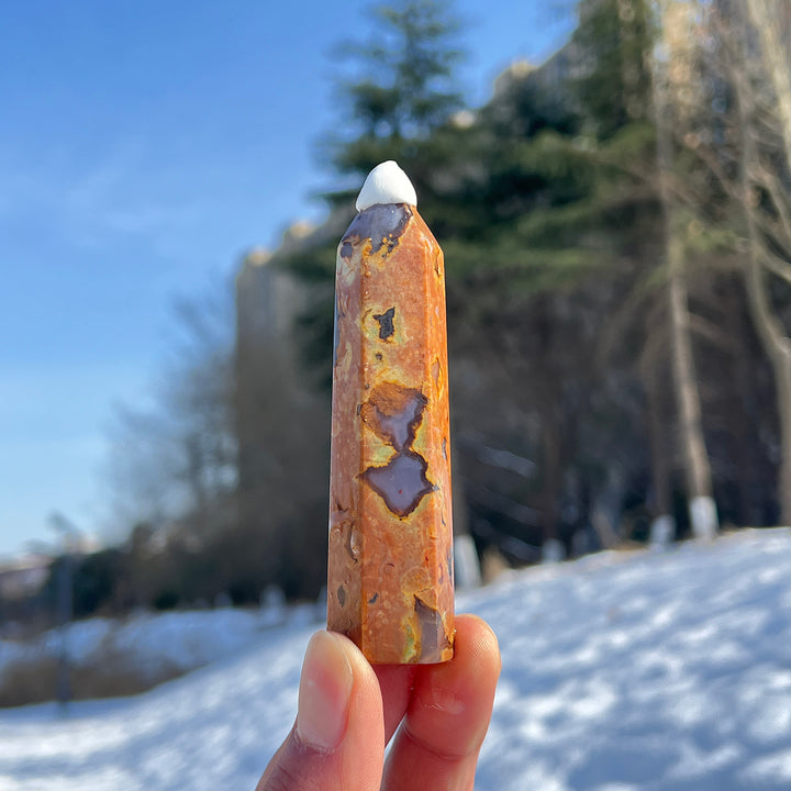 Natural Crystal Rainforest Jasper Point