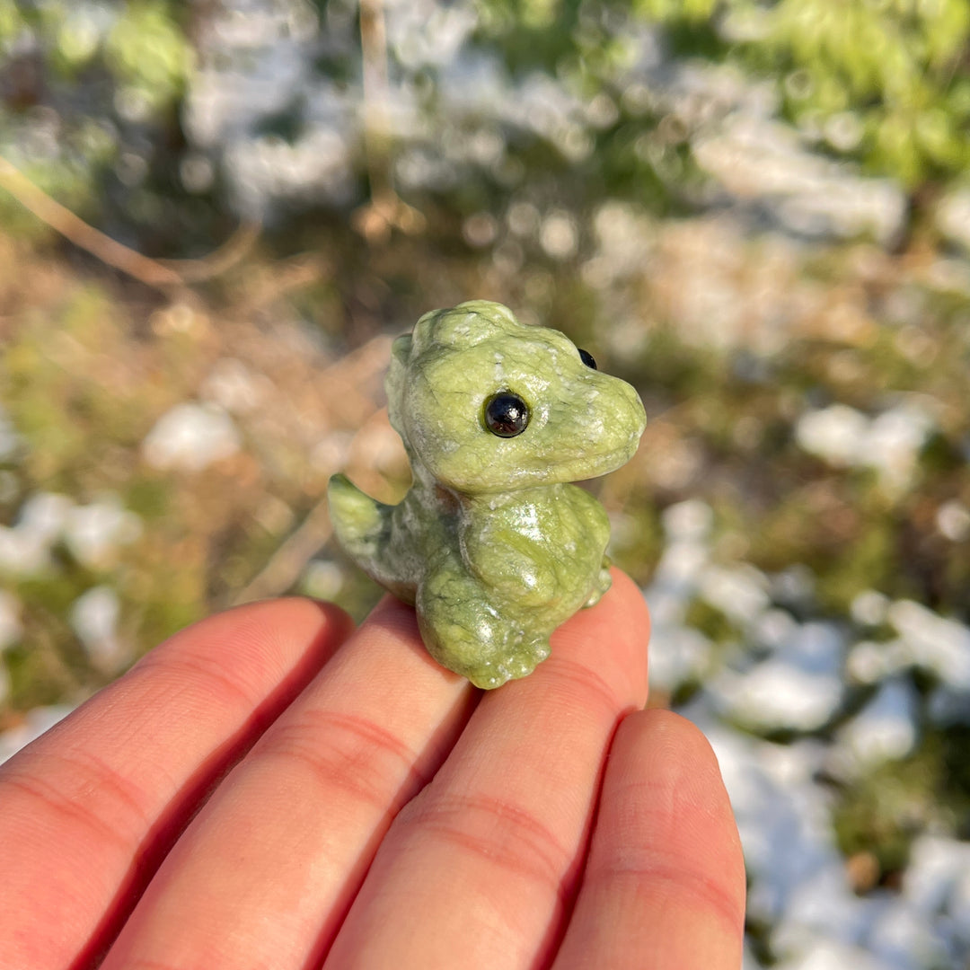 Natural Crystal Carving Mini Dinosaur