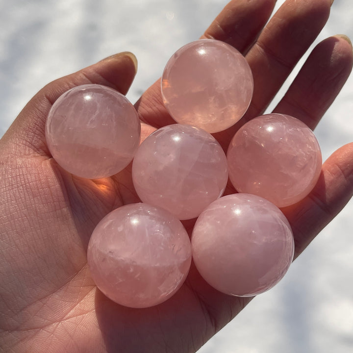 Natural Crystal Small Rose Quartz Sphere