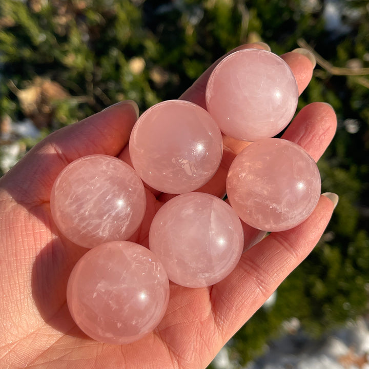 Natural Crystal Small Rose Quartz Sphere