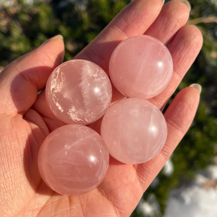 Natural Crystal Small Rose Quartz Sphere