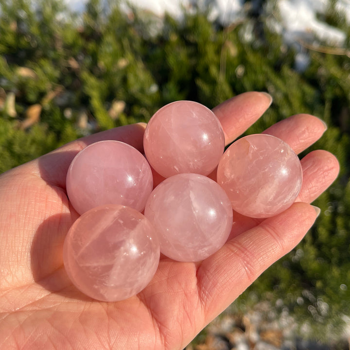 Natural Crystal Small Rose Quartz Sphere
