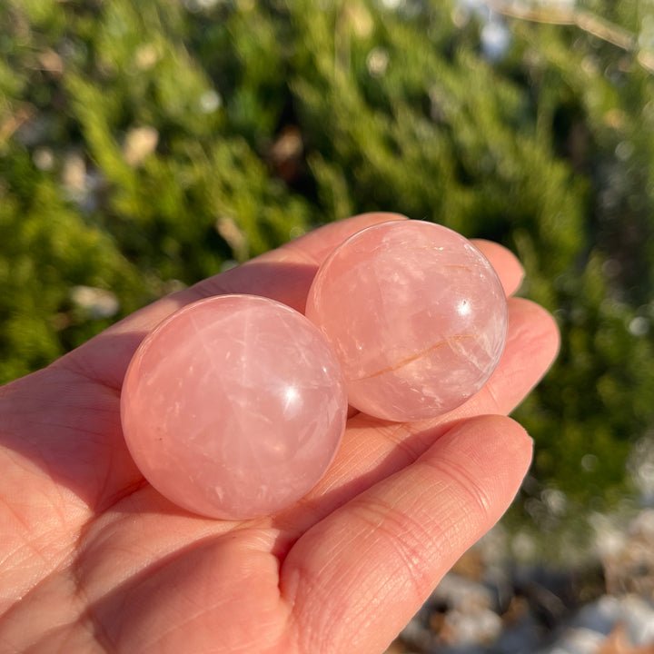 Natural Crystal Small Rose Quartz Sphere