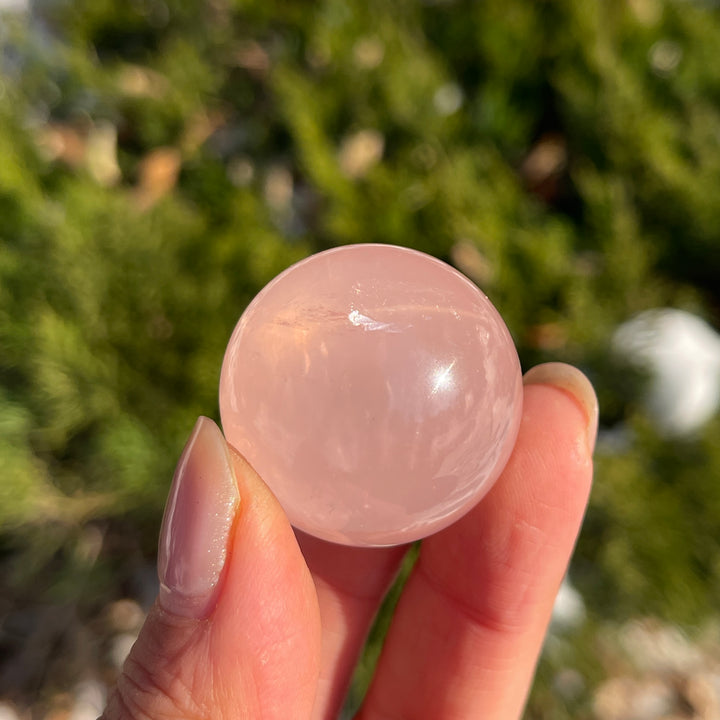 Natural Crystal Small Rose Quartz Sphere