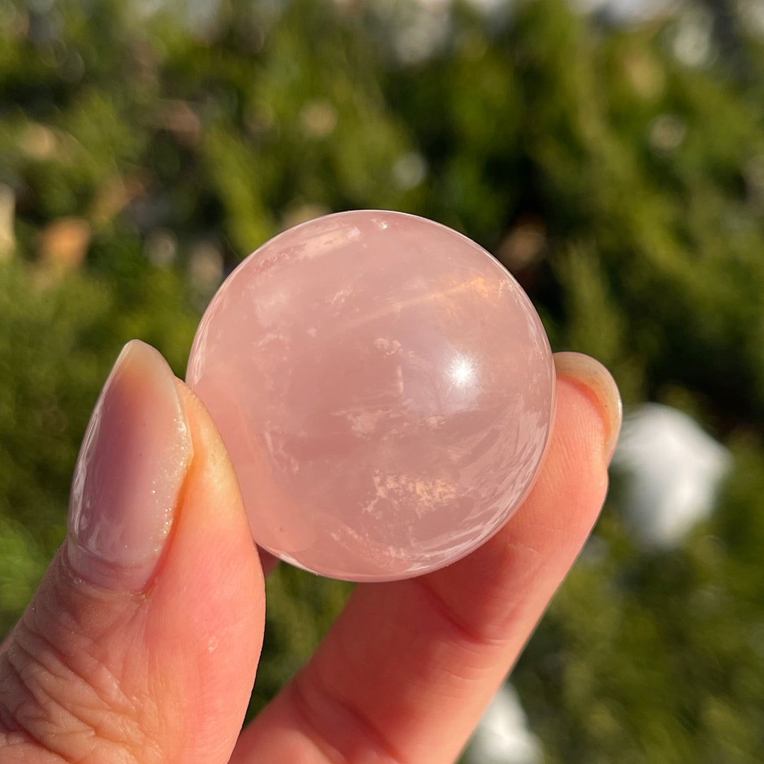 Natural Crystal Small Rose Quartz Sphere
