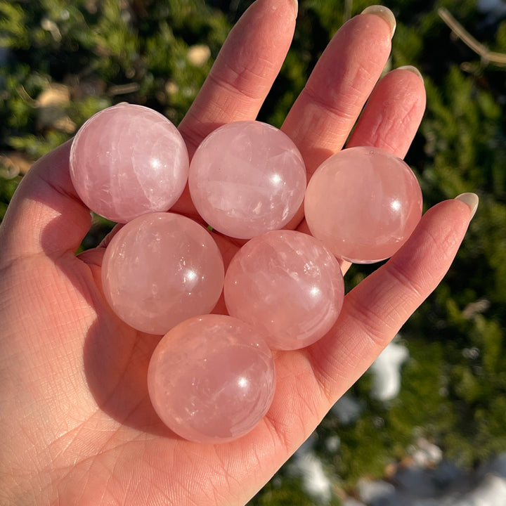 Natural Crystal Small Rose Quartz Sphere