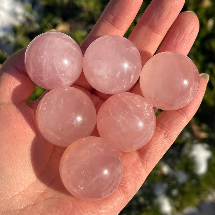 Natural Crystal Small Rose Quartz Sphere