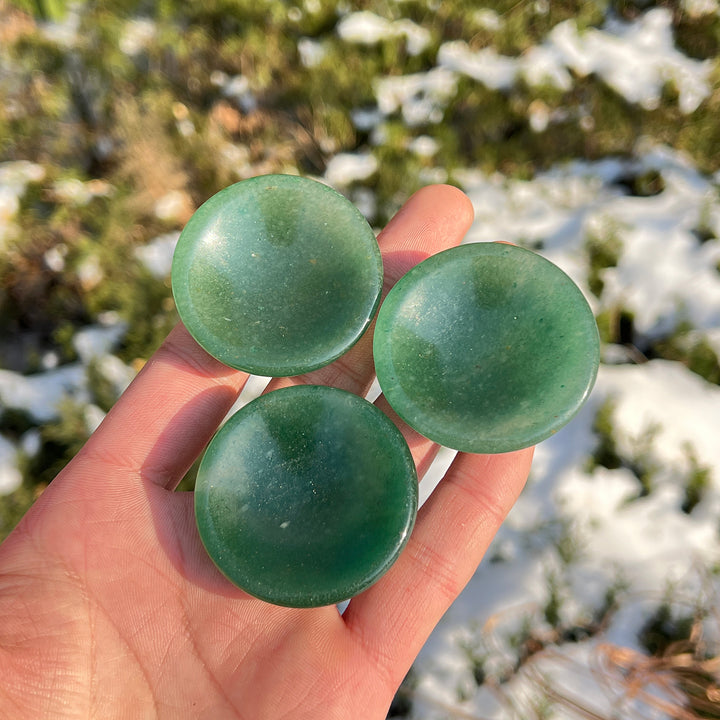 Natural Crystal Carving Green Aventurine Bowl