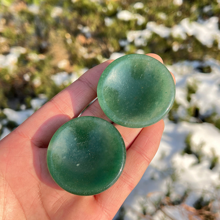 Natural Crystal Carving Green Aventurine Bowl