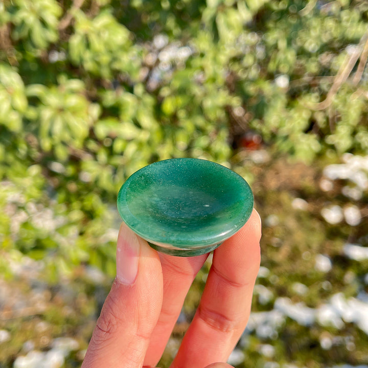 Natural Crystal Carving Green Aventurine Bowl