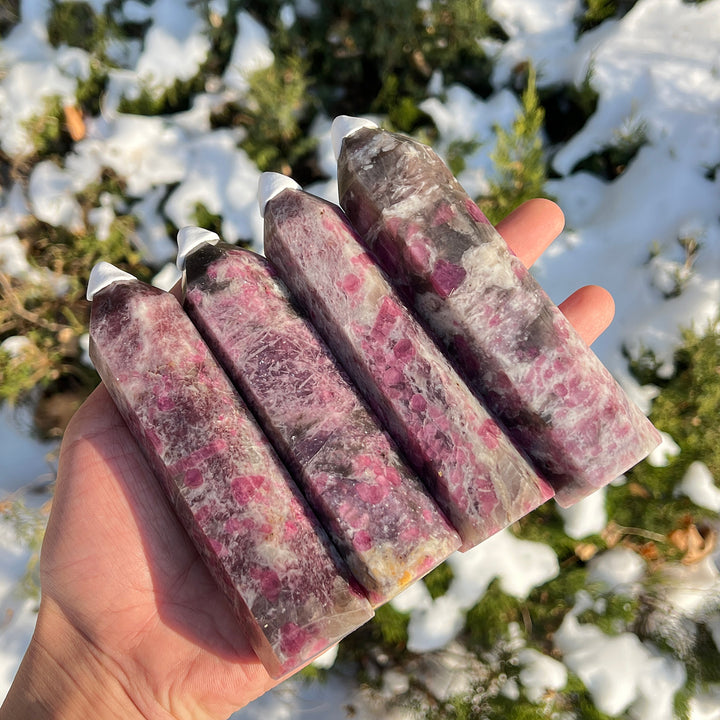 Natural Crystal Pink Tourmaline Point