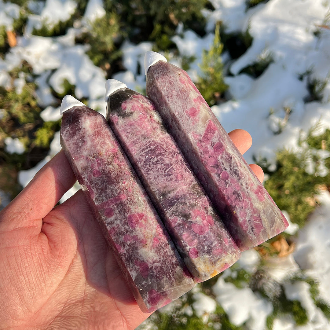 Natural Crystal Pink Tourmaline Point