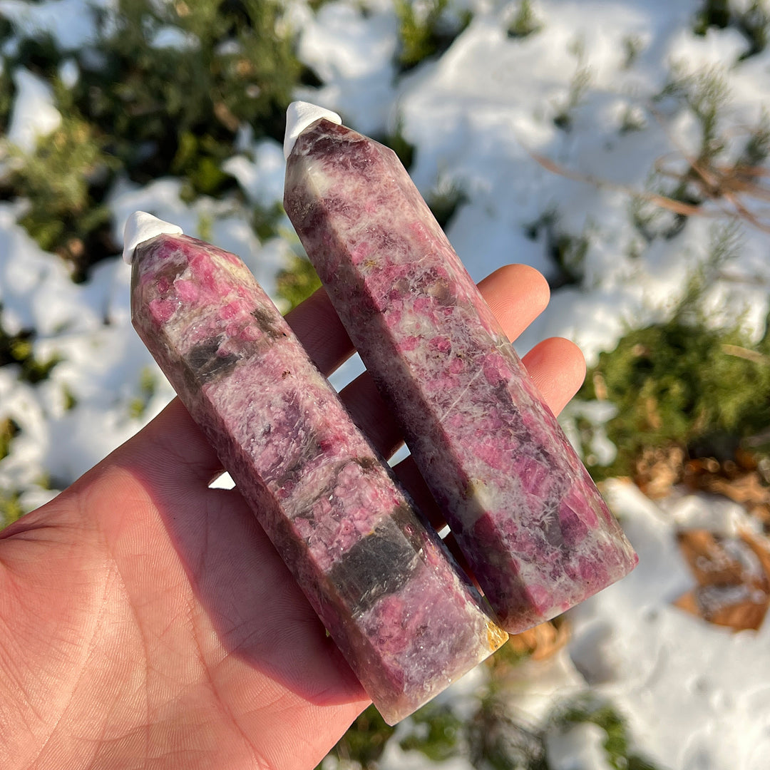 Natural Crystal Pink Tourmaline Point