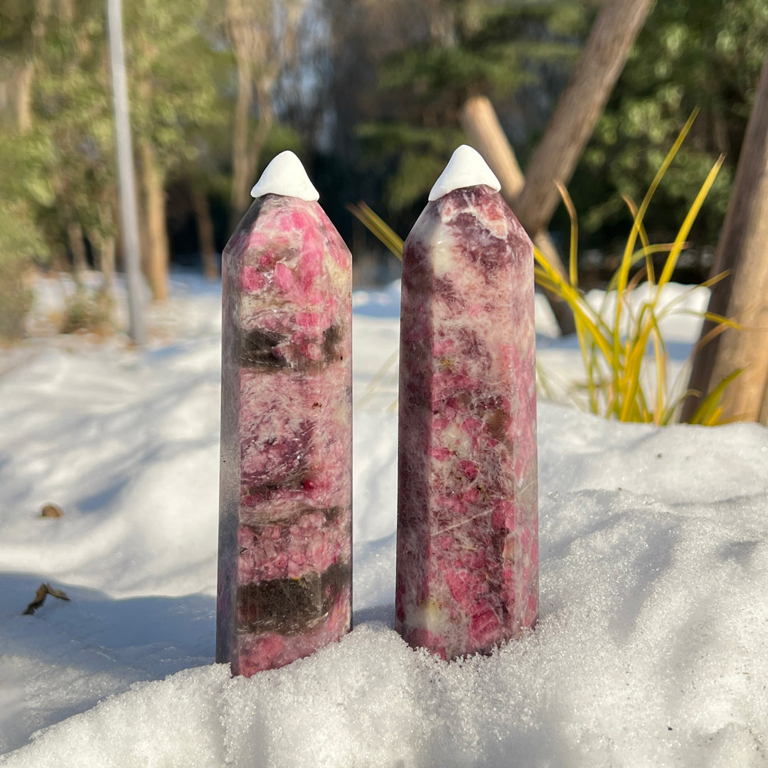 Natural Crystal Pink Tourmaline Point