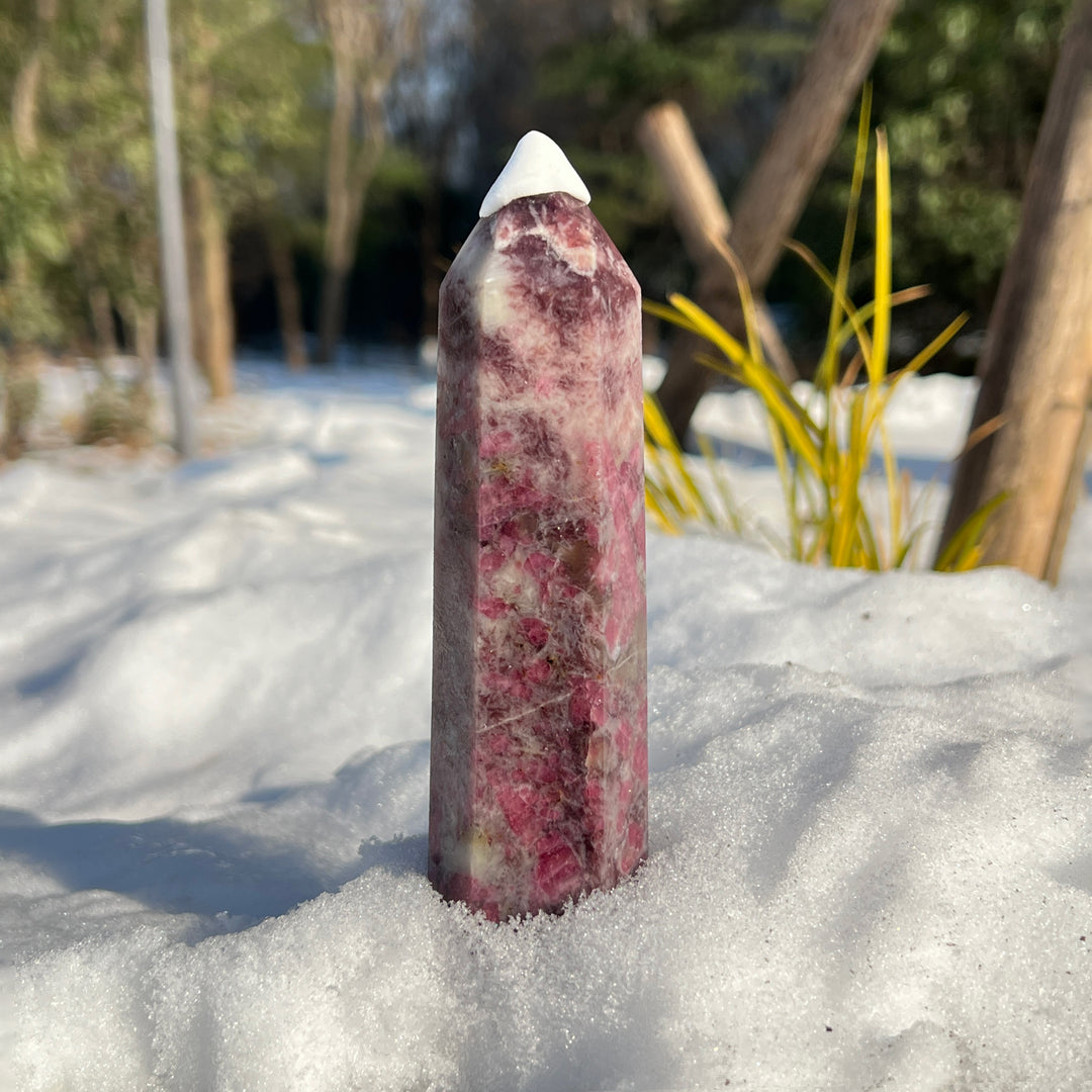 Natural Crystal Pink Tourmaline Point