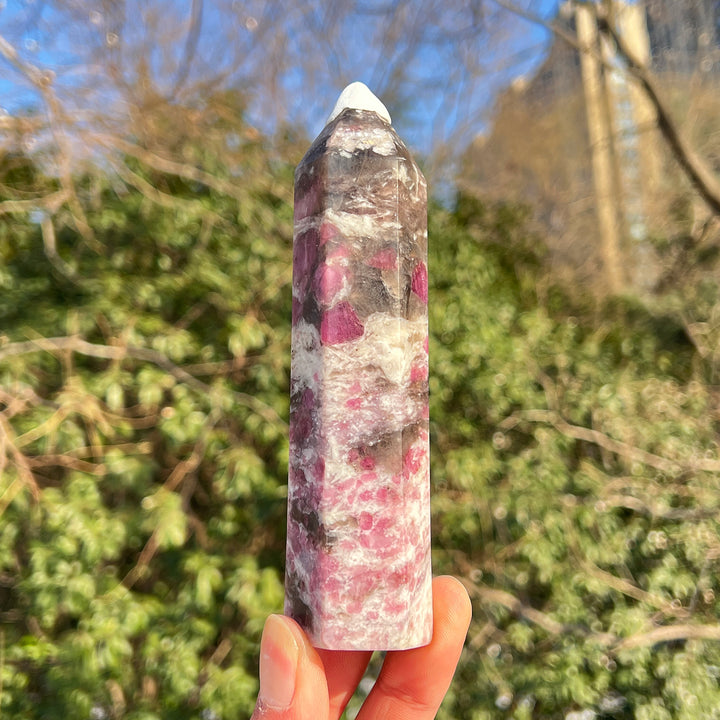 Natural Crystal Pink Tourmaline Point