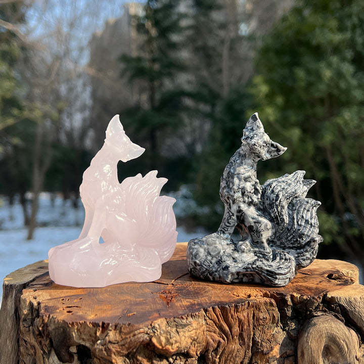 Soleil et Lune en Obsidienne Dorée/Argentée